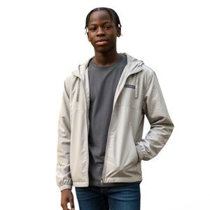 Hurley Performance Essentials Hooded Windbreaker Jacket Gray Size S NWT